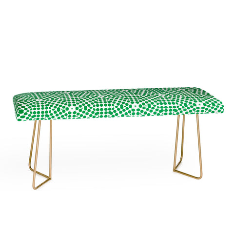 Emmie K SPRING BLOOM DOT GREEN Bench