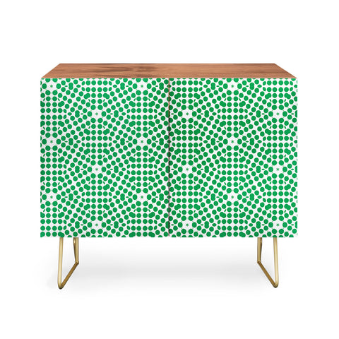 Emmie K SPRING BLOOM DOT GREEN Credenza