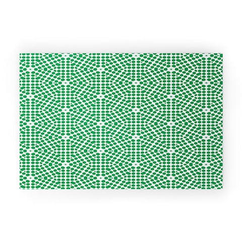 Emmie K SPRING BLOOM DOT GREEN Welcome Mat