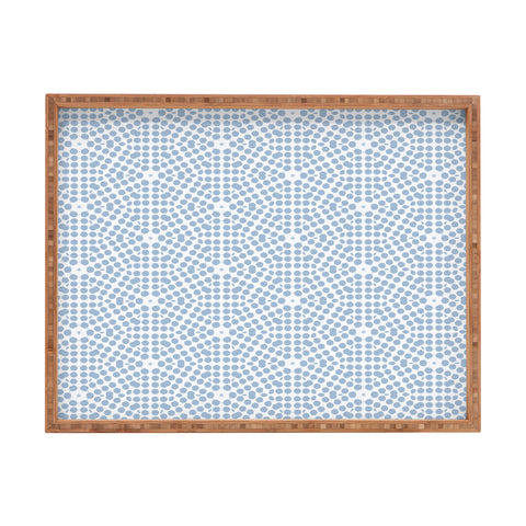 Emmie K SPRING BLOOM DOT PALE BLUE Rectangular Tray