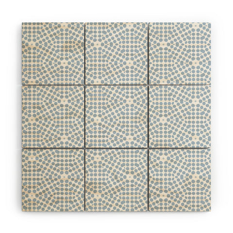 Emmie K SPRING BLOOM DOT PALE BLUE Wood Wall Mural