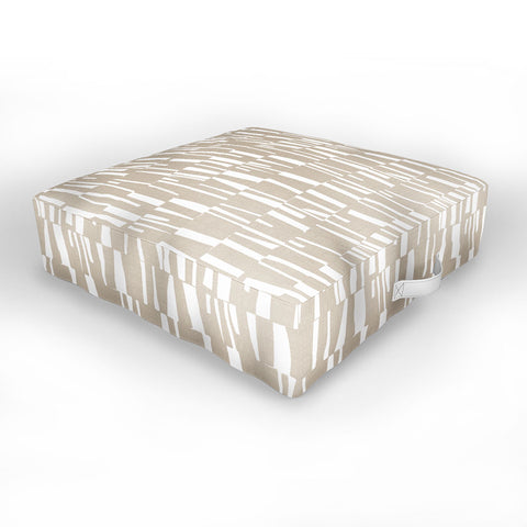 Emmie K Wabi Sabi Hygge Cream Stripe Outdoor Floor Cushion