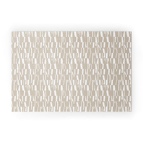 Emmie K Wabi Sabi Hygge Cream Stripe Welcome Mat