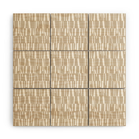 Emmie K Wabi Sabi Hygge Cream Stripe Wood Wall Mural