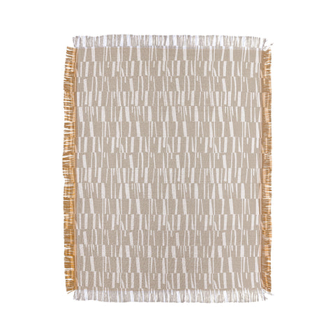 Emmie K Wabi Sabi Hygge Cream Stripe Throw Blanket