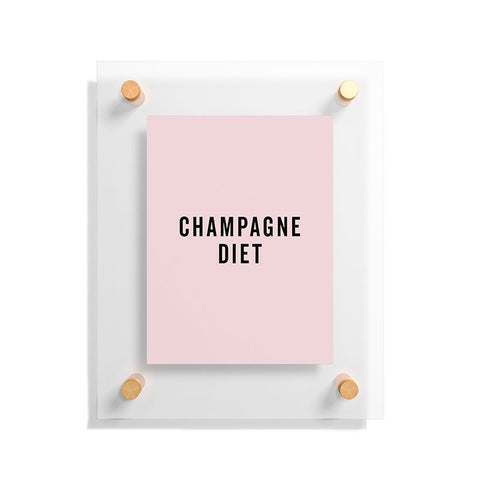 EnvyArt Champagne Diet Floating Acrylic Print