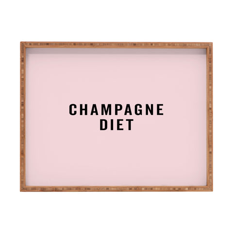 EnvyArt Champagne Diet Rectangular Tray