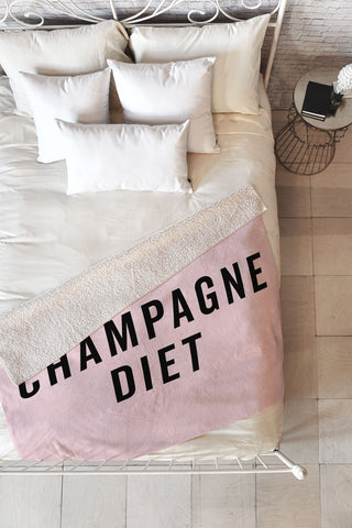 EnvyArt Champagne Diet Fleece Throw Blanket