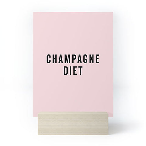 EnvyArt Champagne Diet Mini Art Print