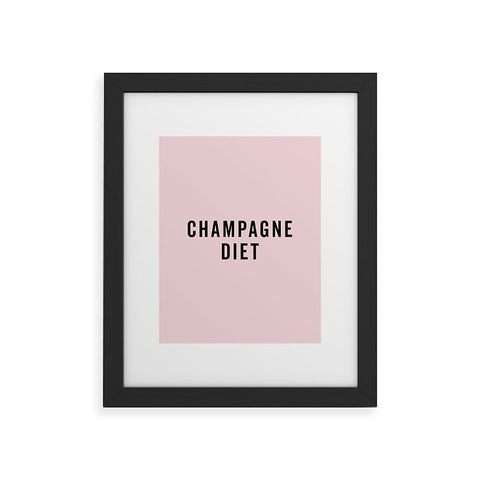 EnvyArt Champagne Diet Framed Art Print