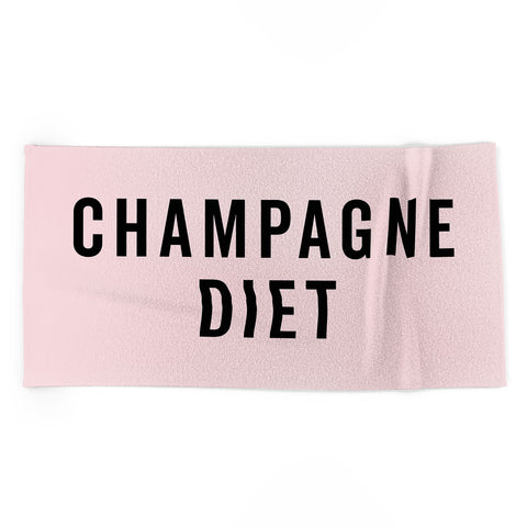 EnvyArt Champagne Diet Beach Towel