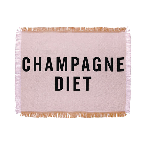 EnvyArt Champagne Diet Throw Blanket