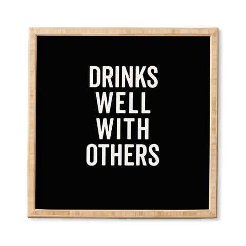EnvyArt Drinks Well With Others Framed Wall Art