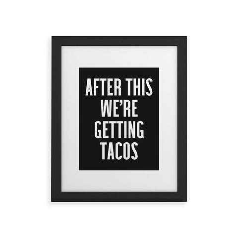 EnvyArt Getting Tacos Framed Art Print