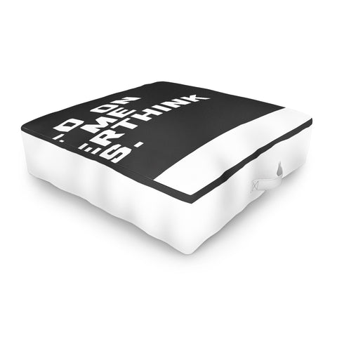 EnvyArt Hold On Overthink This Outdoor Floor Cushion