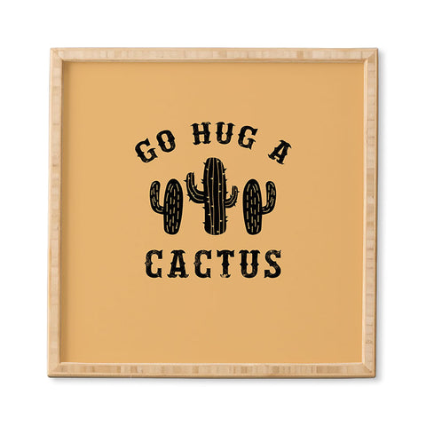 EnvyArt Hug A Cactus Framed Wall Art