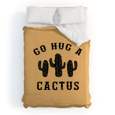 EnvyArt Hug A Cactus Duvet Cover