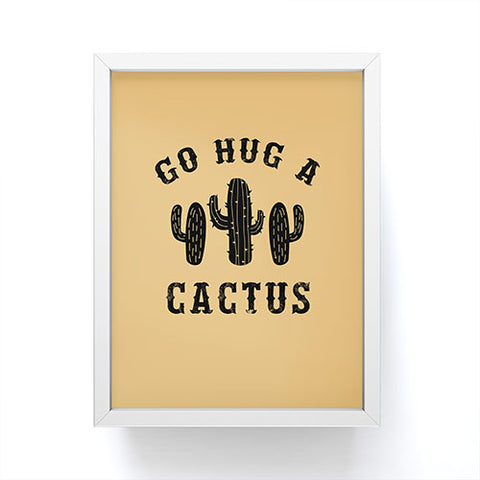 EnvyArt Hug A Cactus Framed Mini Art Print