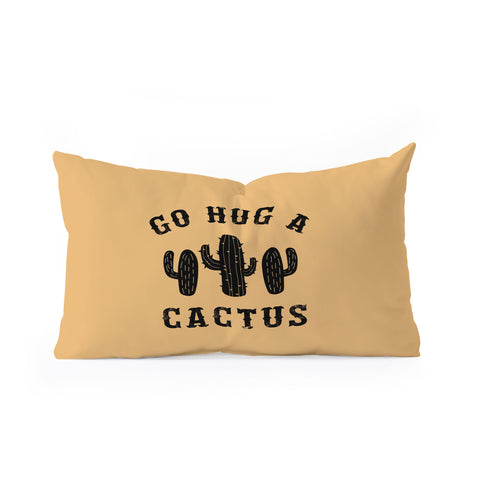 EnvyArt Hug A Cactus Oblong Throw Pillow