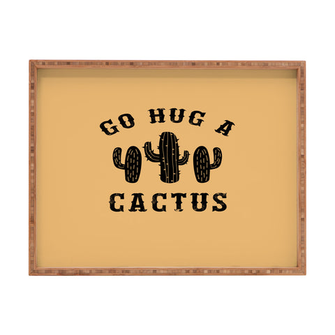 EnvyArt Hug A Cactus Rectangular Tray