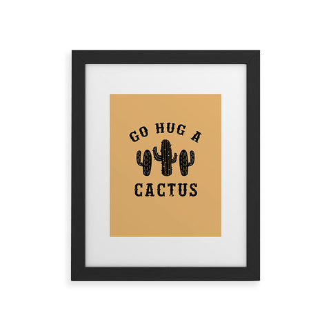 EnvyArt Hug A Cactus Framed Art Print