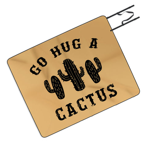 EnvyArt Hug A Cactus Picnic Blanket