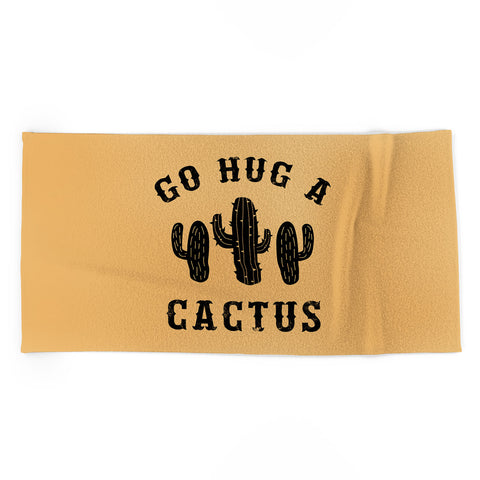 EnvyArt Hug A Cactus Beach Towel