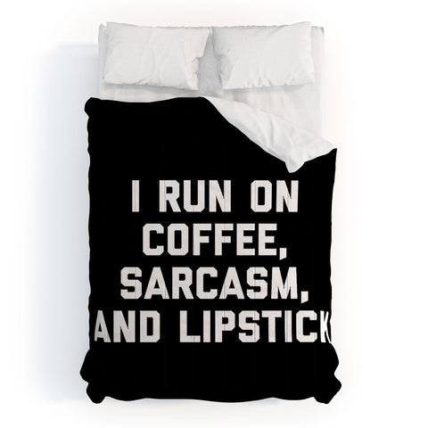 EnvyArt Run Coffee Sarcasm Lipstick Comforter