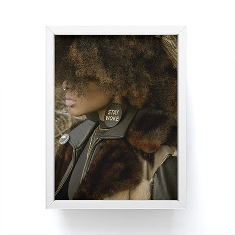 EricaGenece Stay Woke Framed Mini Art Print