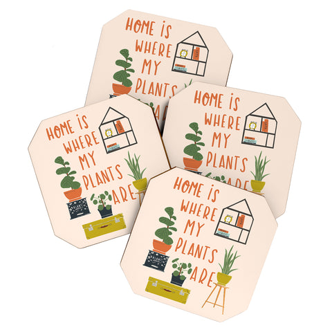 Erika Stallworth Home is Where My Plants Are I Coaster Set