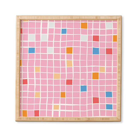 Erika Stallworth Modern Mosaic Pink Framed Wall Art
