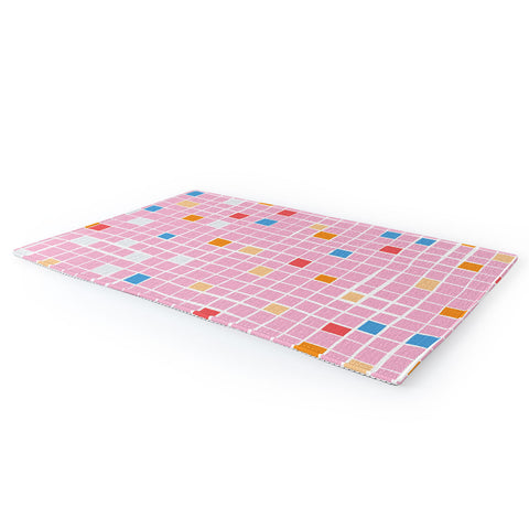Erika Stallworth Modern Mosaic Pink Area Rug