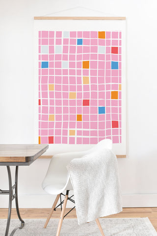 Erika Stallworth Modern Mosaic Pink Art Print And Hanger