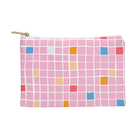 Erika Stallworth Modern Mosaic Pink Pouch