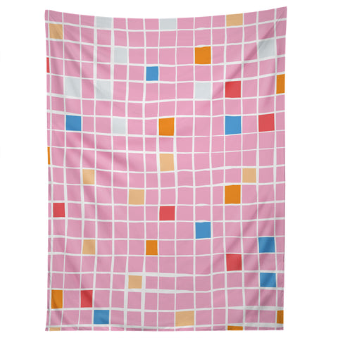Erika Stallworth Modern Mosaic Pink Tapestry