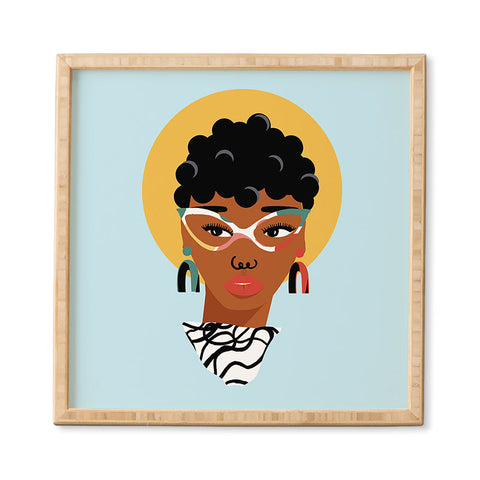 Erika Stallworth Natural Hair Lady Framed Wall Art