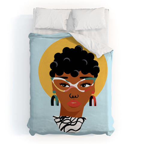 Erika Stallworth Natural Hair Lady Duvet Cover