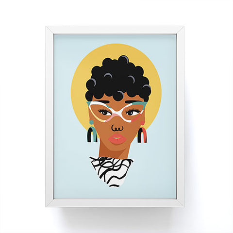 Erika Stallworth Natural Hair Lady Framed Mini Art Print