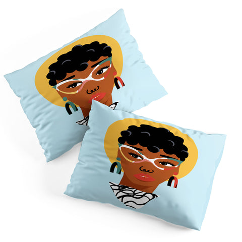 Erika Stallworth Natural Hair Lady Pillow Shams