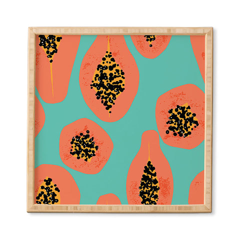 Erika Stallworth Papaya Sky Tropical Fruit Framed Wall Art