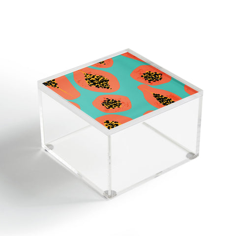 Erika Stallworth Papaya Sky Tropical Fruit Acrylic Box