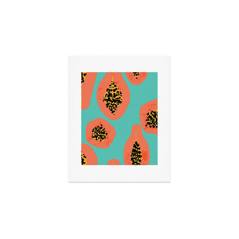 Erika Stallworth Papaya Sky Tropical Fruit Art Print