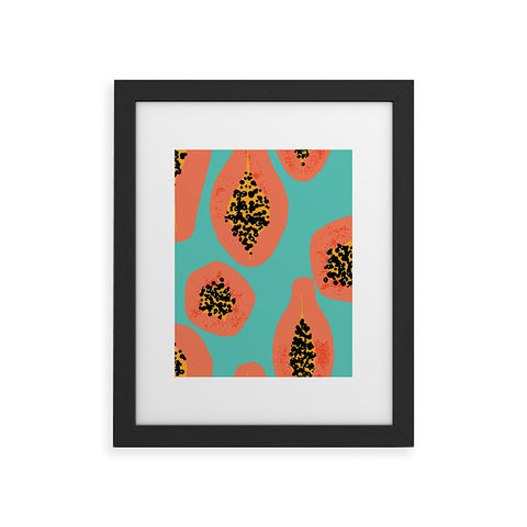 Erika Stallworth Papaya Sky Tropical Fruit Framed Art Print