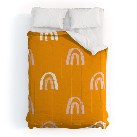 Erika Stallworth Pink Mango Rainbow Pattern Comforter