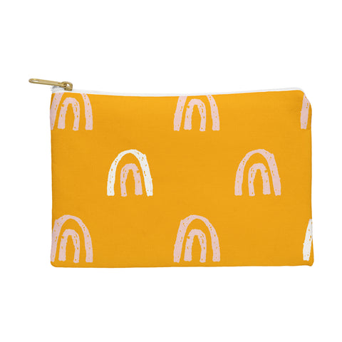 Erika Stallworth Pink Mango Rainbow Pattern Pouch