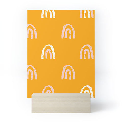 Erika Stallworth Pink Mango Rainbow Pattern Mini Art Print