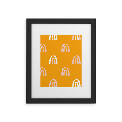 Erika Stallworth Pink Mango Rainbow Pattern Framed Art Print