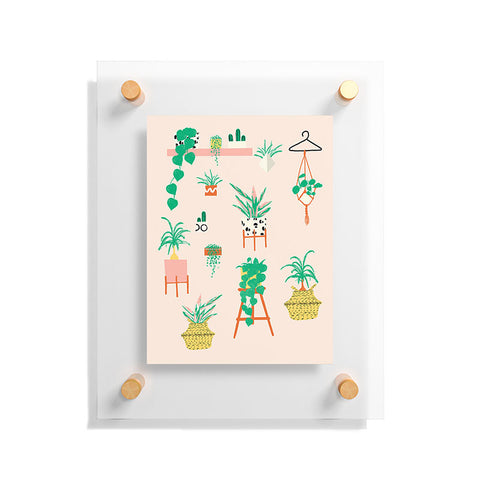 Erika Stallworth Plant Lady Scandinavian Apartment Peach Floating Acrylic Print