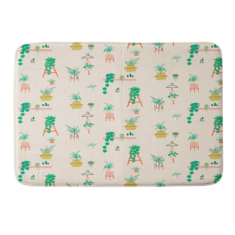 Erika Stallworth Plant Lady Scandinavian Apartment Peach Memory Foam Bath Mat