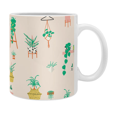Erika Stallworth Plant Lady Scandinavian Apartment Peach Coffee Mug